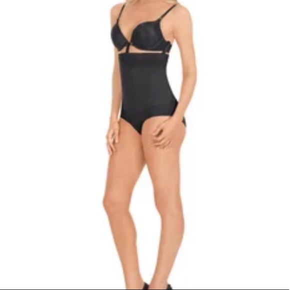 🟣 JULIE FRANCE Leger Collection High Waist Panty Shaper Black 2X EUC - Picture 3 of 10